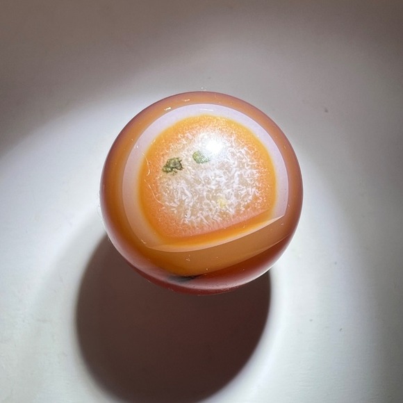Carnelian Agate Crystal‎ Marble Sphere (#23) - Picture 6 of 9